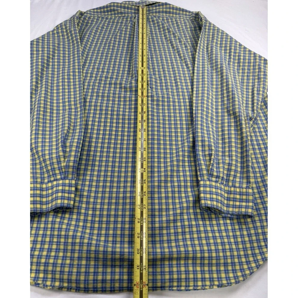 Polo Ralph Lauren Blake Mens‎ Long Sleeve Button Down Sz L Large Yellow Blue